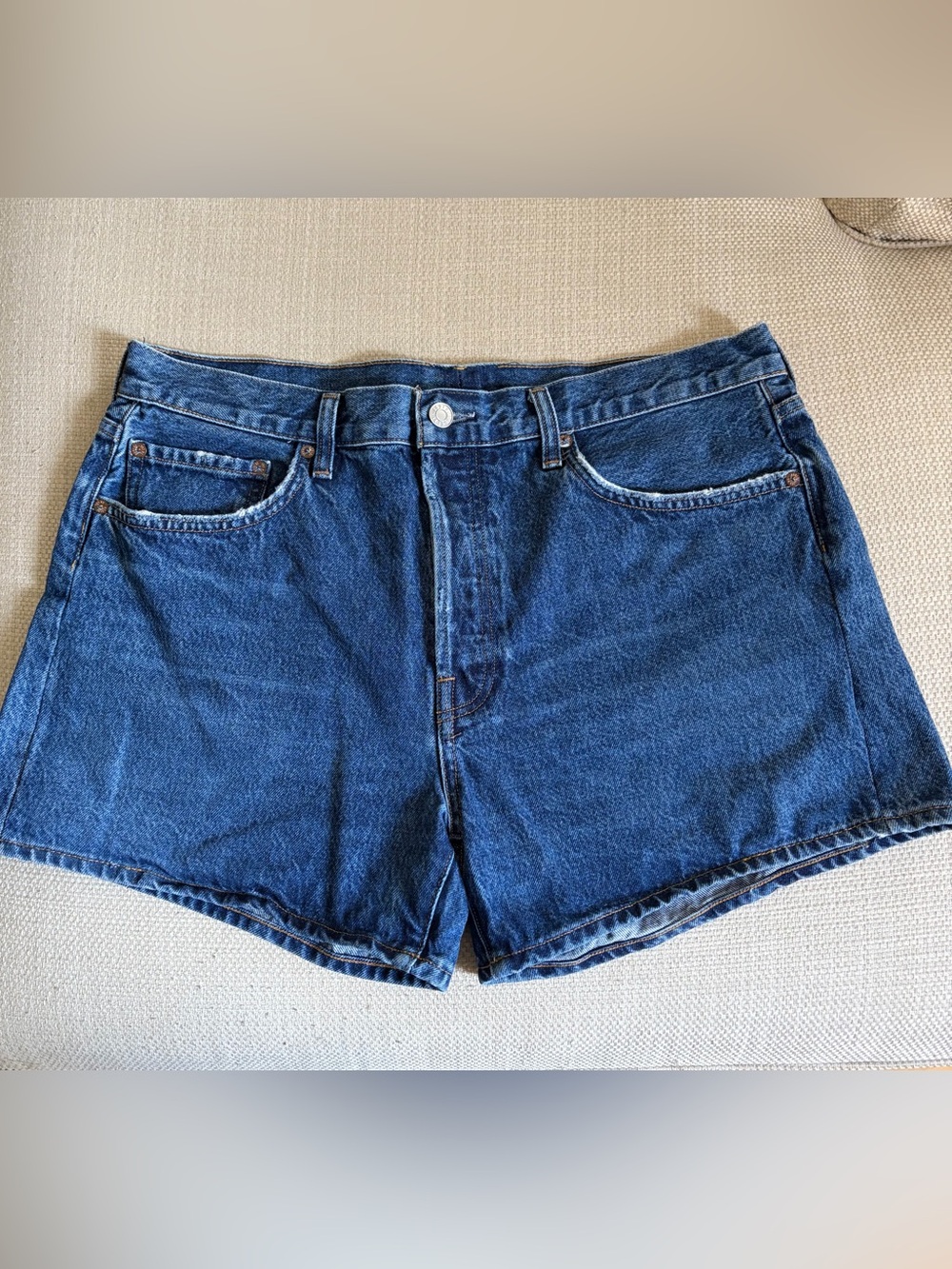AGOLDE Parker Long Denim Shorts - Altered to Fit Size 30